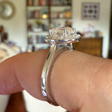 Diamond Halo Engagement Ring 14k