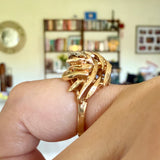Vintage Diamond Bombe Ring 14k