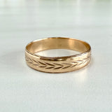 Vintage Wheat Pattern Band 10k