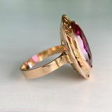 Vintage Lab Grown Color Change Sapphire Ring 14k