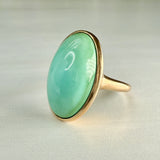 Bezel Set Turquoise Ring 14k