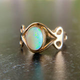 Bezel Opal Ring 14k