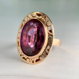 Vintage Lab Grown Color Change Sapphire Ring 14k