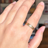 Vintage Wheat Pattern Band 10k