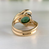 Vintage Green Tourmaline Ring 14k