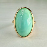 Bezel Set Turquoise Ring 14k