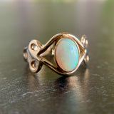 Bezel Opal Ring 14k