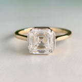 2.09ct Asscher Cut Lab Diamond Ring 14k IGI Cert