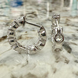 3.62ctw Inside Out Lab Diamond Huggies 14k White Gold