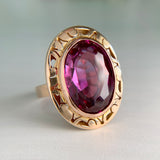 Vintage Lab Grown Color Change Sapphire Ring 14k