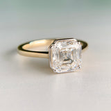 2.09ct Asscher Cut Lab Diamond Ring 14k IGI Cert