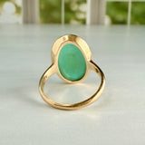 Bezel Set Turquoise Ring 14k