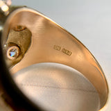 Vintage Old Cut Diamond Bombe Ring 14k/Platinum