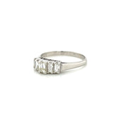 Vintage Step Cut Diamond Band Platinum