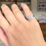 Diamond Halo Engagement Ring 14k