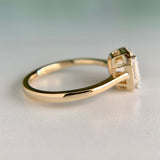 2.09ct Asscher Cut Lab Diamond Ring 14k IGI Cert