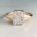 2.01ct Radiant Cut Lab Diamond Ring 14k IGI Cert