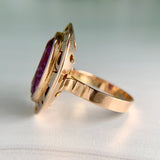 Vintage Lab Grown Color Change Sapphire Ring 14k