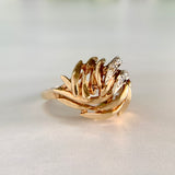 Vintage Diamond Bombe Ring 14k