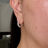 3.62ctw Inside Out Lab Diamond Huggies 14k White Gold