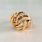 Vintage Diamond Bombe Ring 14k