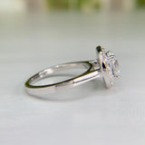 Diamond Halo Engagement Ring 14k