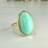 Bezel Set Turquoise Ring 14k