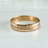Vintage Wheat Pattern Band 10k