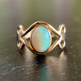 Bezel Opal Ring 14k