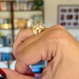 Vintage Old Cut Diamond Bombe Ring 14k/Platinum