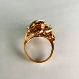 Vintage Diamond Bombe Ring 14k