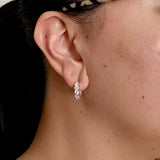 3.62ctw Inside Out Lab Diamond Huggies 14k White Gold