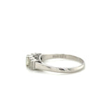 Vintage Step Cut Diamond Band Platinum