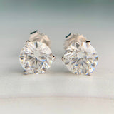 3.18ctw IGI Cert Lab Diamond Studs 14k White Gold