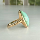 Bezel Set Turquoise Ring 14k