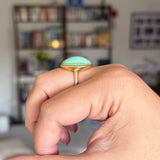 Bezel Set Turquoise Ring 14k