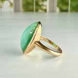 Bezel Set Turquoise Ring 14k