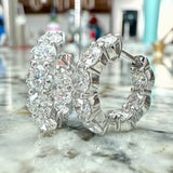 3.62ctw Inside Out Lab Diamond Huggies 14k White Gold