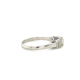 Vintage Step Cut Diamond Band Platinum
