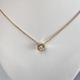 Custom Asscher Cut Lab Diamond Necklace 14k