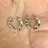 3.62ctw Inside Out Lab Diamond Huggies 14k White Gold