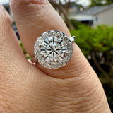Diamond Halo Engagement Ring 14k