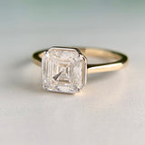 2.09ct Asscher Cut Lab Diamond Ring 14k IGI Cert
