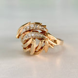Vintage Diamond Bombe Ring 14k