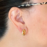 Vintage Citrine Earrings 14k