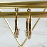 Flower Hoop Earrings 14k