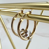 Flower Hoop Earrings 14k