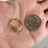 Flower Hoop Earrings 14k