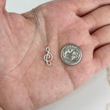 Diamond Music Note Necklace 14k