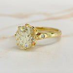 GIA 2.76 carat Old European Cut Diamond Ring 18k